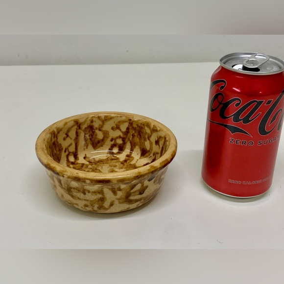 19th Century Antique American Rockingham Melt Glaze Spatter Spongeware Bowl - Picture 5 of 14